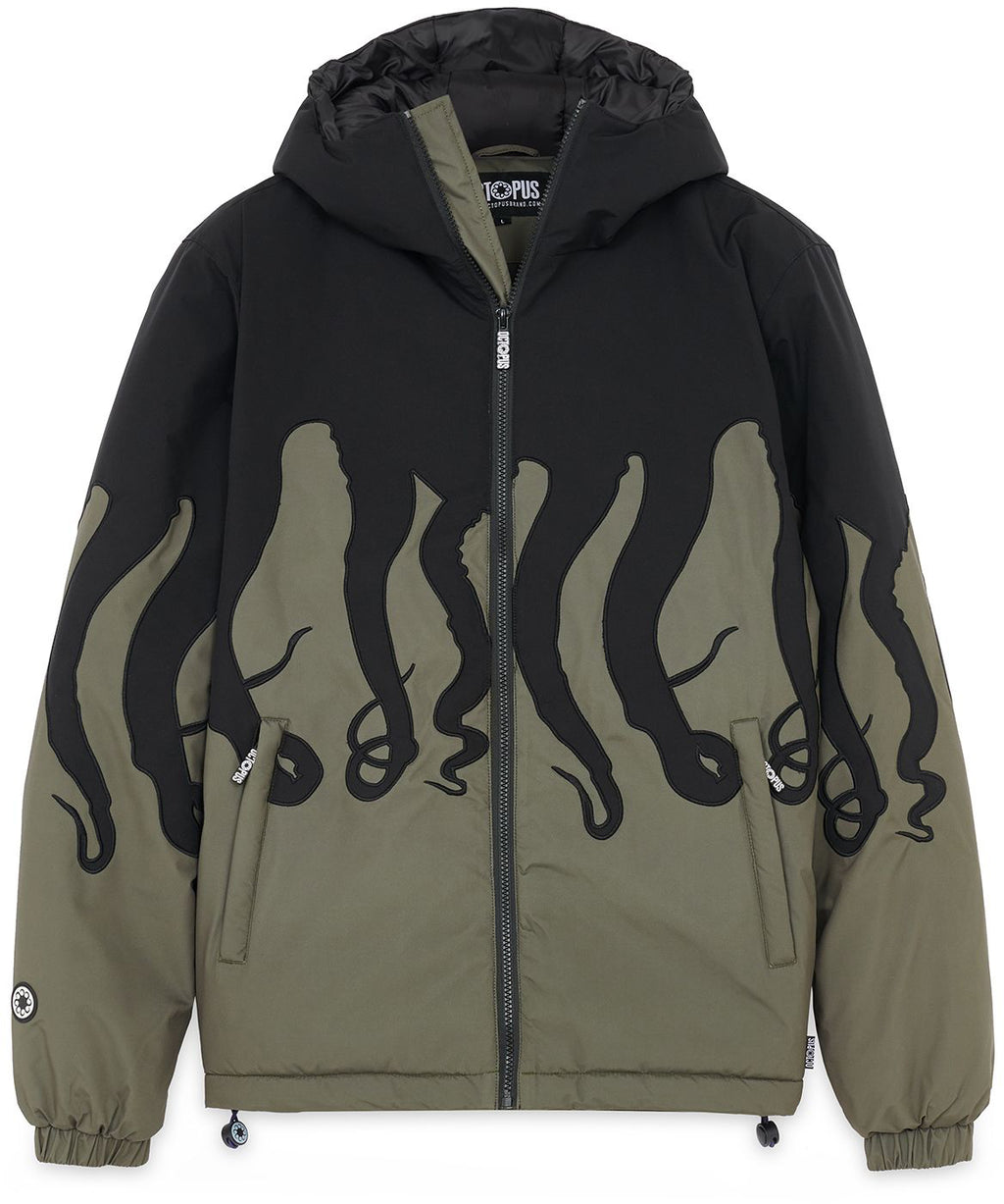  Octopus Giacca Layer Puff Jacket Army Verde Uomo - 1