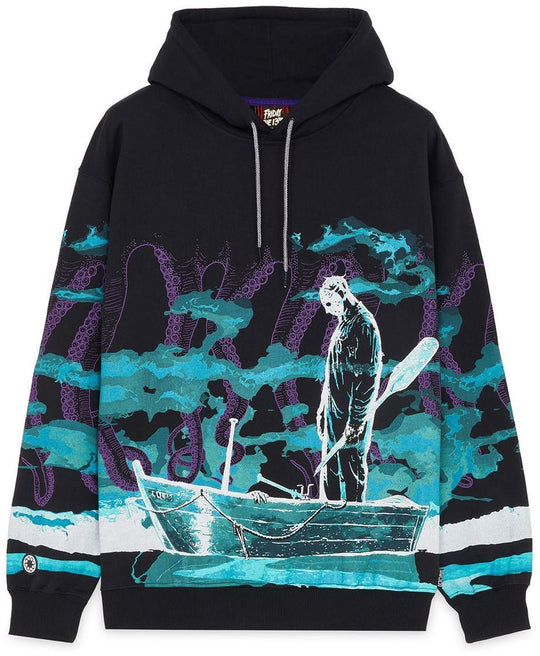  Octopus Felpa Jason Octopus River Hoodie Black Uomo Nero