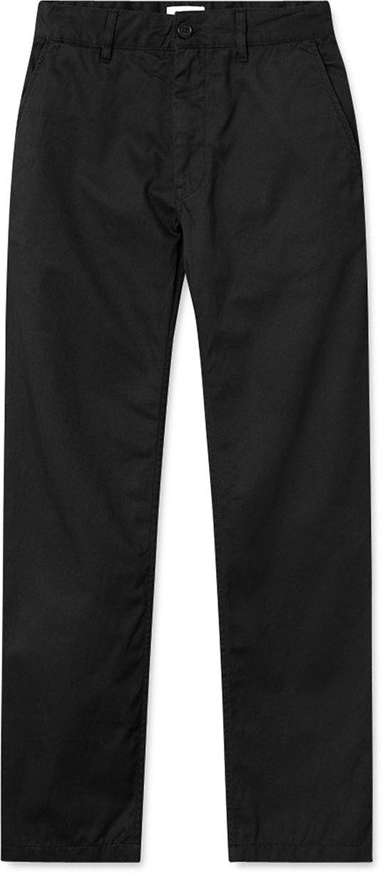  Wood Wood Pantaloni Stefan Classic Trousers Black Uomo Nero