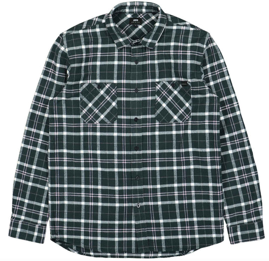 Edwin Camicia Labour Shirt Ls Pine Grove Pink Uomo Verde