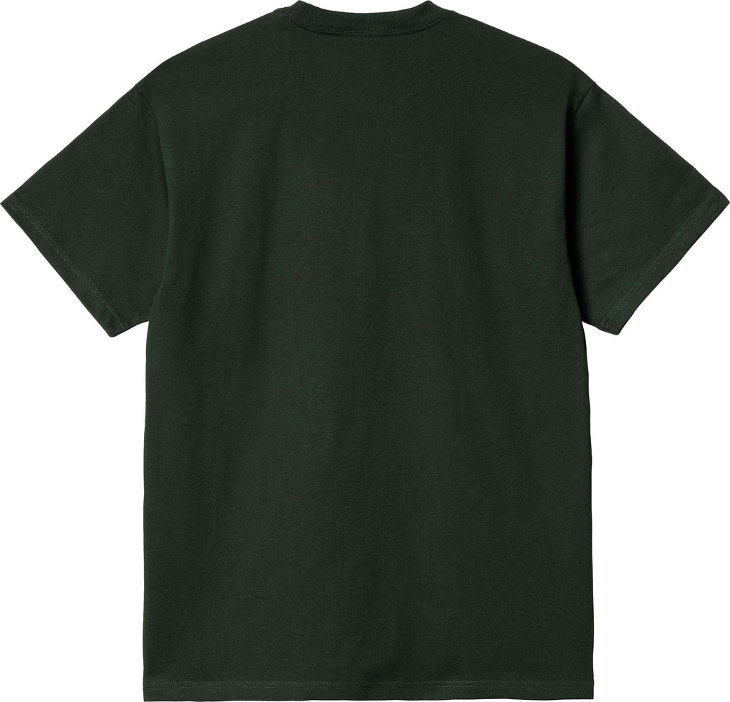  Carhartt Wip T-shirt S/s Letterman Tee Dark Cedar Ochre Verde Uomo - 2