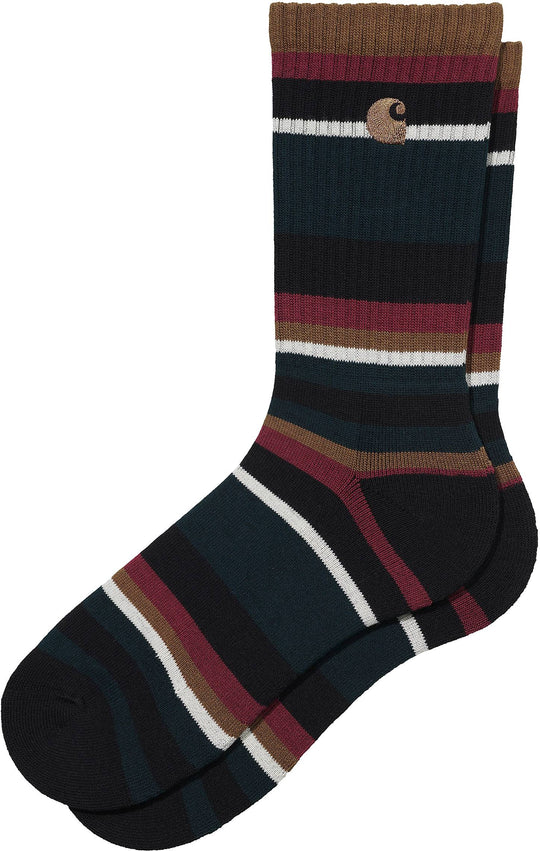  Carhartt Wip Calze Huntley Socks Deep Teal Uomo Multicolore