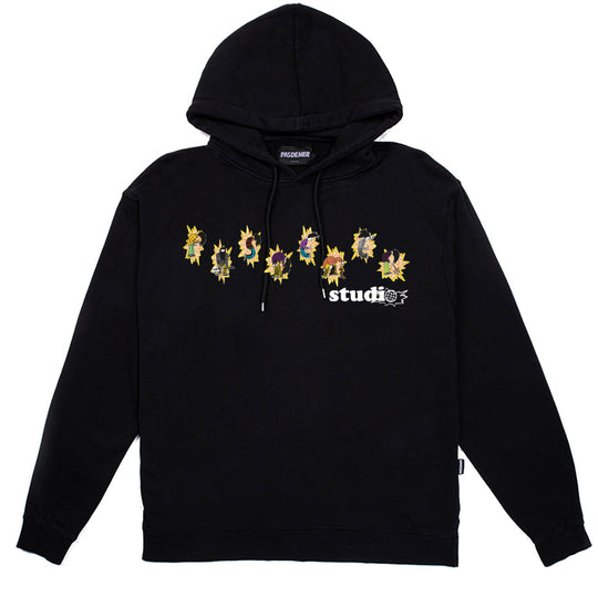  Pas De Mer Felpa Band Hoody Black Uomo Nero