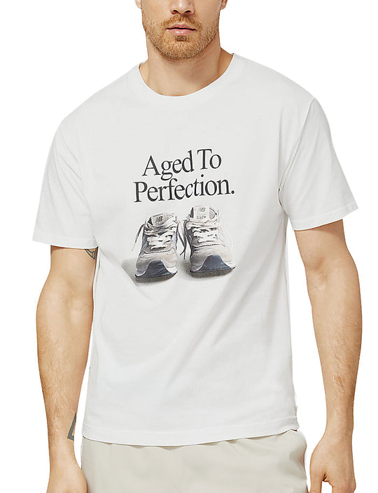  New Balance T-shirt Athletics Legacies Perfection Tee White Uomo Bianco