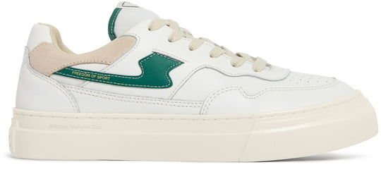  Stepney Workers Club Scarpe Pearl S-strike Leather Shoes White Green Uomo Bianco