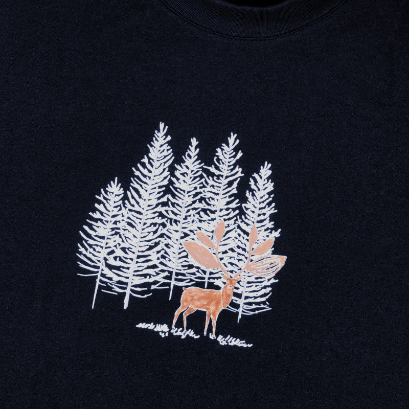  Magenta Skateboards T-shirt Deer Tee Night Blue Uomo - 2
