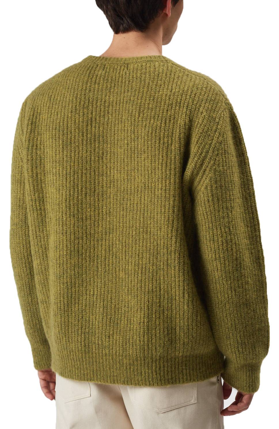  The Silted Company Maglione Peaceful Sweater Knitted Wool Olive Verde Uomo - 2
