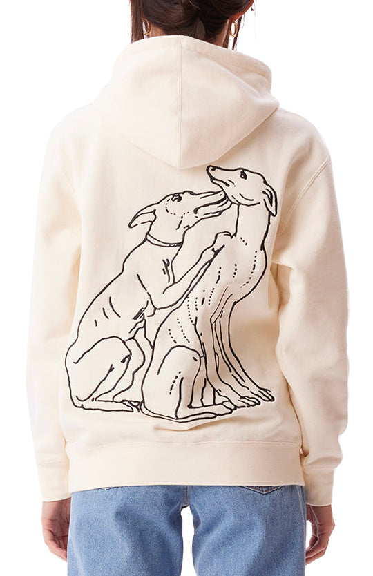  Obey Felpa Crude Hood Fleece Unbleached Uomo Beige