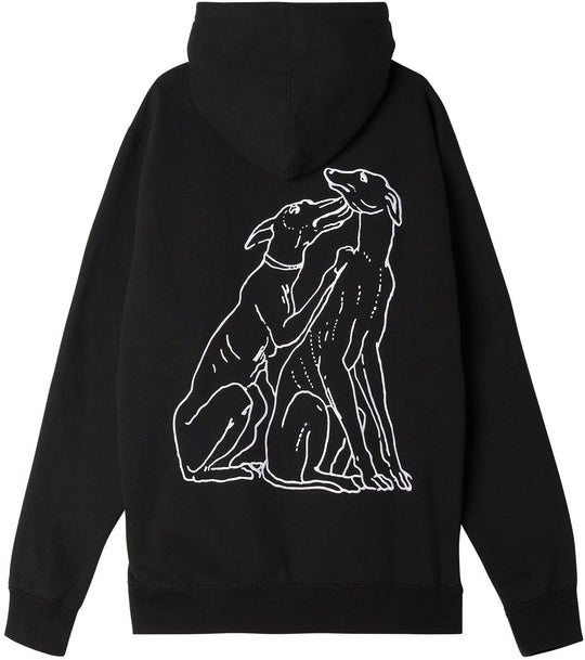  Obey Felpa Crude Hood Fleece Black Uomo Nero