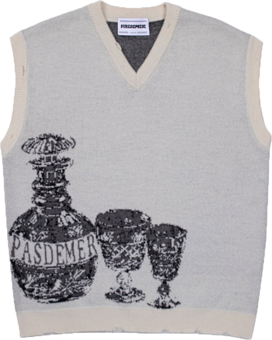  Pas De Mer Gilet Crystal Vest Natural Uomo Grigio