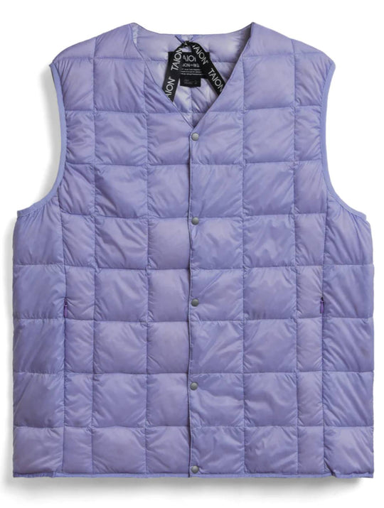  Taion Gilet V-neck Button Down Vest Men Lavender Uomo Viola