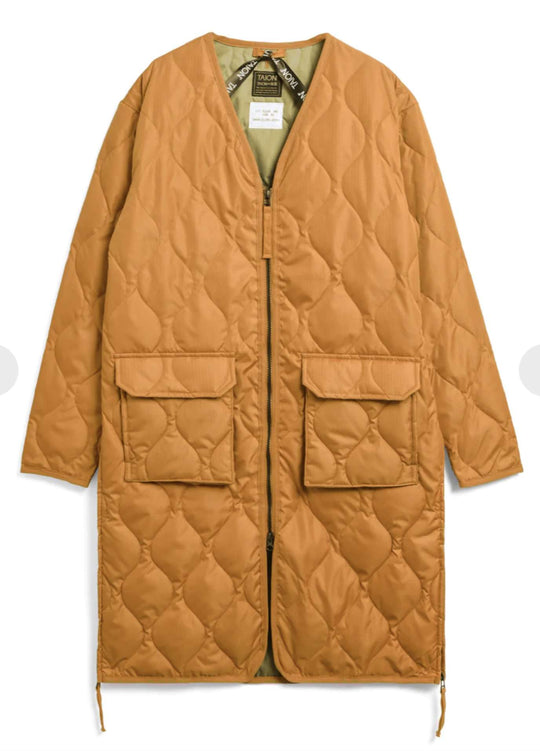  Taion Giacca Military V Neck Zip Down Orange Uomo Arancione