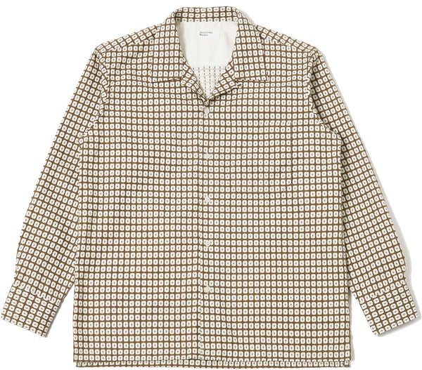 Universal Works camicia L/S Camp Shirt sand