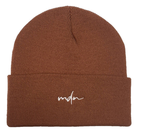  Mdn Cuffia Acrylic Logo Beanie Rust White Special_unisex Arancione