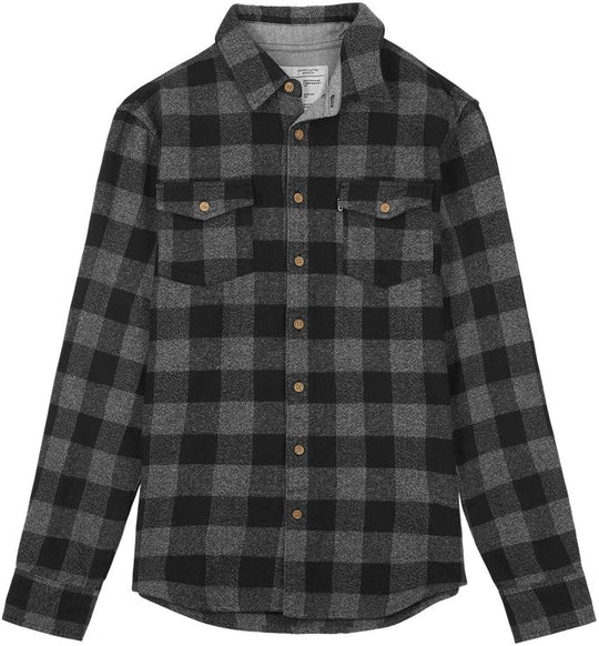  Picture Camicia Hillsboro Shirt Black Grey Uomo Grigio