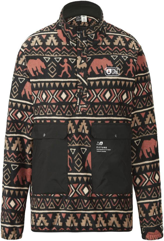  Picture Giacca Takysi 1/4 Zip Fleece Jacket Orial Print Uomo Multicolore