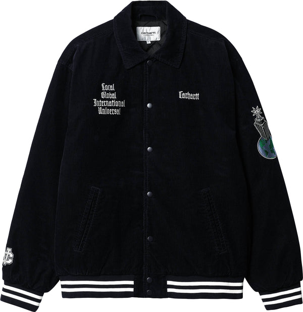 Carhartt Wip giacca Letterman Jacket Dark Navy Wax