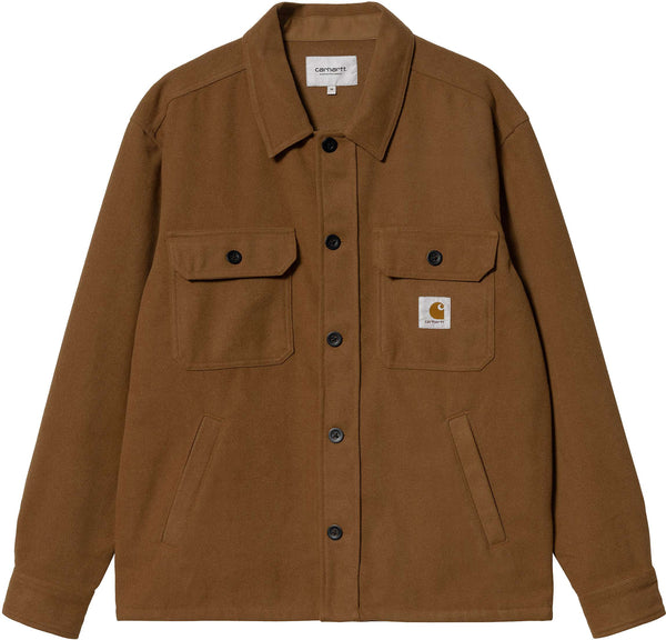 Carhartt Wip camicia Wiston Shirt Jacket Hamilton Brown