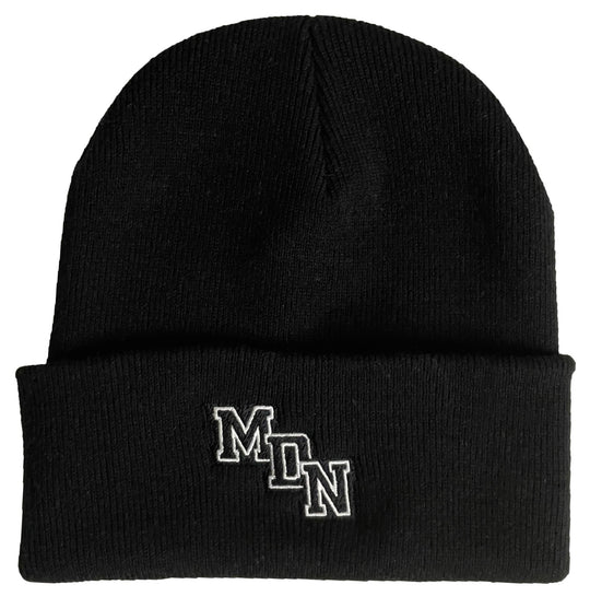  Mdn Cuffia College Beanie Black White Special_unisex Nero