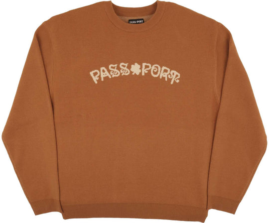  Pass-port Maglione Sham Knitted Sweater Rust Uomo Arancione