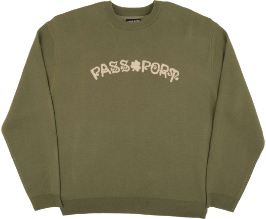  Pass-port Maglione Sham Knitted Sweater Olive Uomo Verde
