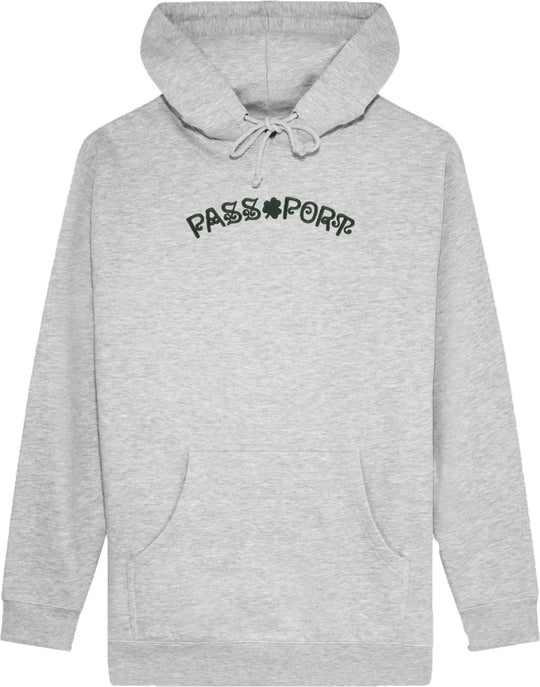  Pass-port Felpa Sham Embroidery Hoodie Ash Uomo Grigio