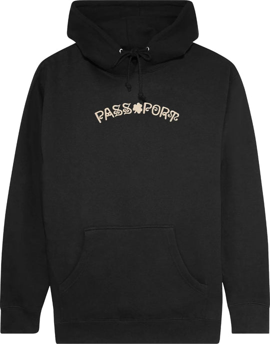  Pass-port Felpa Sham Embroidery Hoodie Black Uomo Nero