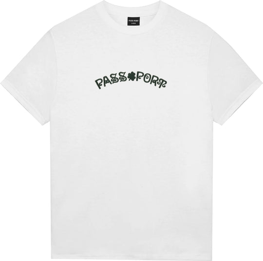  Pass-port T-shirt Sham Embroidery Tee White Uomo Bianco