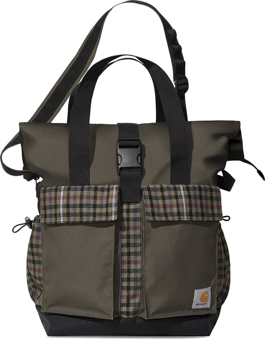  Carhartt Wip Zaino Highbury Tote Cypress Asher Check Uomo Verde