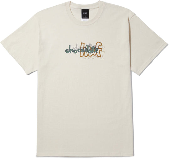  Huf X Chocolate T-shirt Carson S/s Tee Natural Uomo Beige