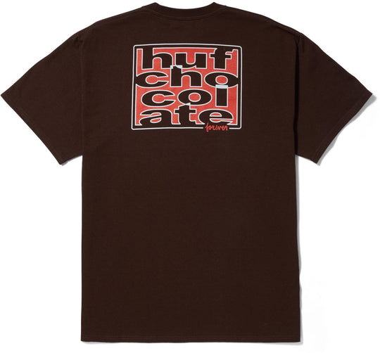  Huf X Chocolate T-shirt Southwood Tee Chocolate Uomo Marrone