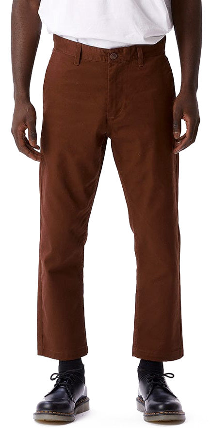  Obey Pantalone Straggler Pant Sepia Brown Uomo Marrone