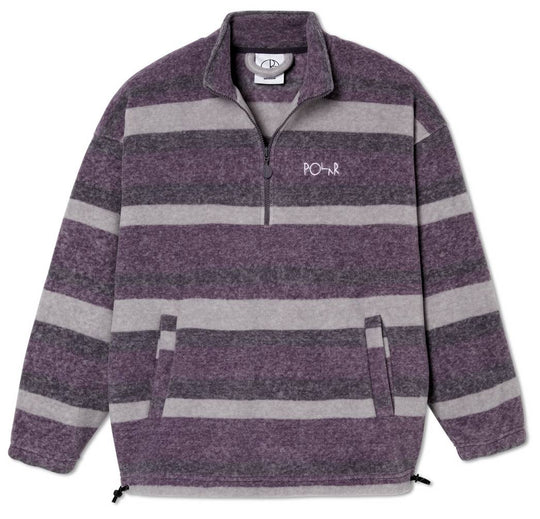  Polar Skate Co. Felpa Striped Fleece Pullover Light Purple Uomo Viola