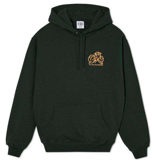  Polar Skate Co. Felpa Lunch Doodle Hoodie Dark Green Uomo Verde