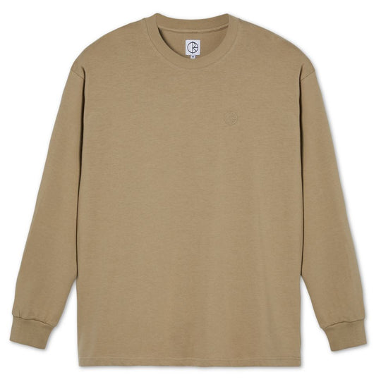  Polar Skate Co. T-shirt Ls Stroke Logo Antique Gold Uomo Beige