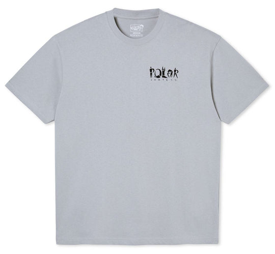  Polar Skate Co. T-shirt Group Logo Tee Silver Uomo Grigio