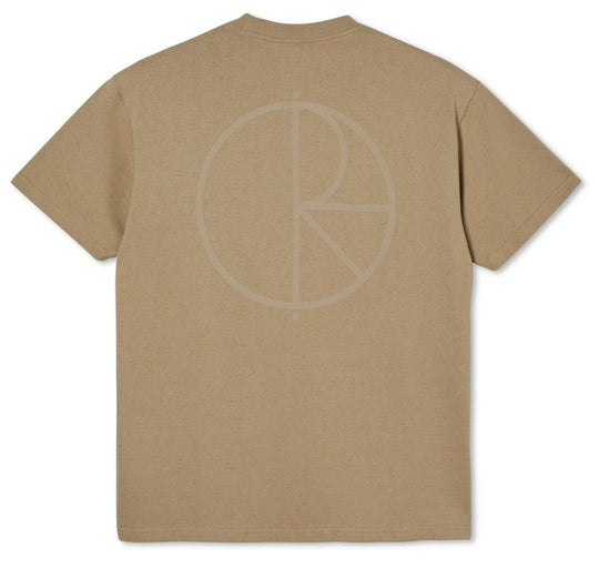  Polar Skate Co. T-shirt Stroke Logo Tee Antique Gold Uomo Beige