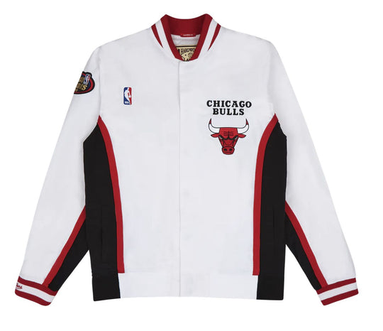  Mitchell & Ness Giacca Finals Warm Up Jacket 1998 Chicago Bulls Mitchell E Ness Uomo Bianco
