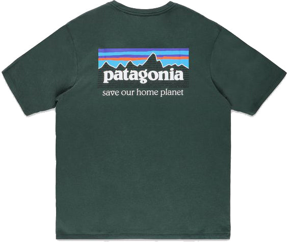 Patagonia t-shirt Men's P-6 Mission Organic tee Pinyon Green