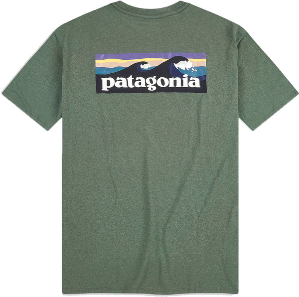 Patagonia t-shirt Men's Boardshort Logo Pocket Responsibili Tee Hemlock Green