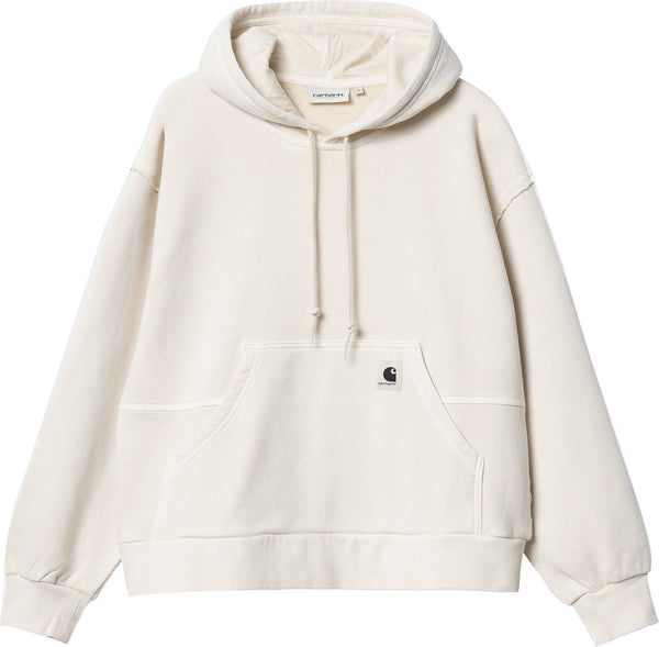 Carhartt Wip felpa W Hooded Tacoma Sweat Natural Garment Dyed