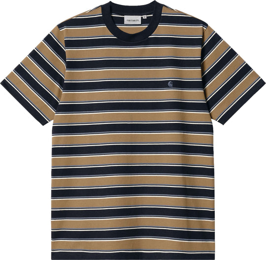  Carhartt Wip T-shirt S/s Leone Tee Stripe Buffalo Uomo Multicolore