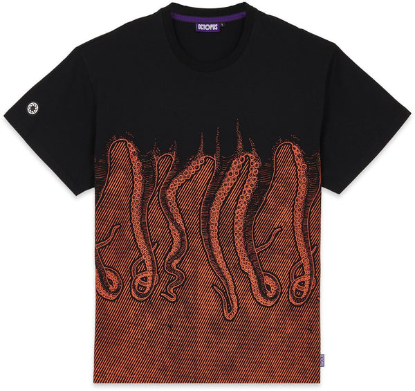 Octopus t-shirt University tee Black