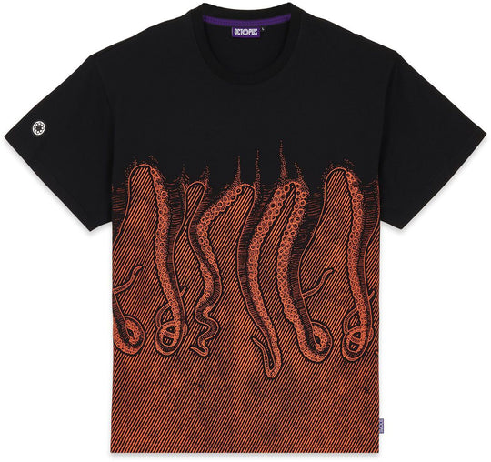  Octopus T-shirt University Tee Black Uomo Nero