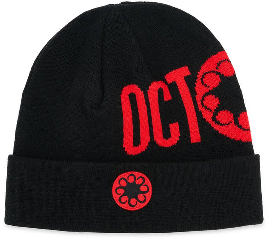 Octopus Cuffia Logo Beanie Black Red Special_unisex Nero