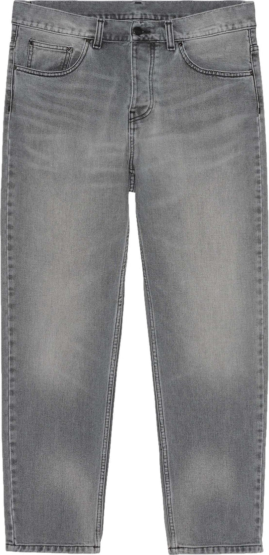  Carhartt Wip Jeans Newel Pant Black Light Used Wash Uomo Grigio