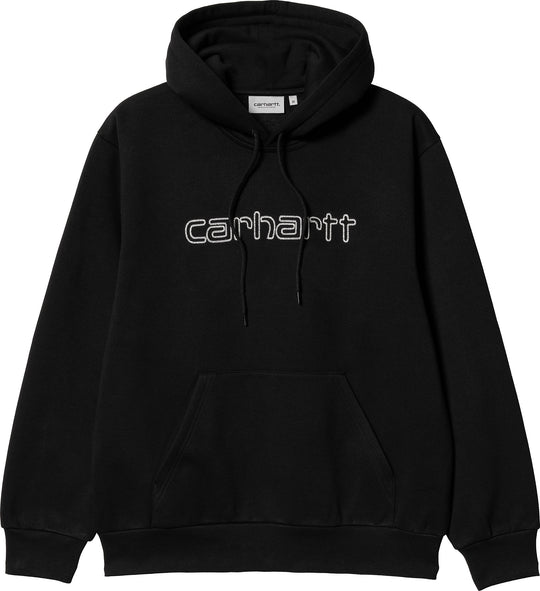  Carhartt Wip Felpa Hooded Elzy Sweat Black Uomo Nero
