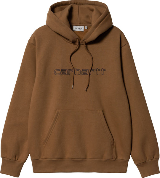  Carhartt Wip Felpa Hooded Elzy Sweat Hamilton Brown Uomo Marrone