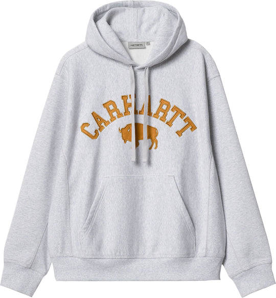  Carhartt Wip Felpa Hooded Locker Sweat Ash Heather Uomo Grigio
