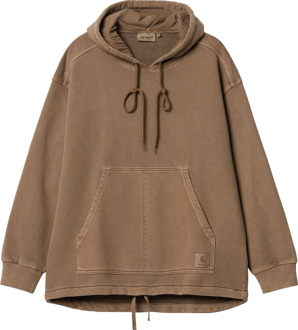 Carhartt Wip felpa Hooded Arling Sweat Tamarind Garment Dyed